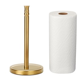 Songtec Gold Paper Towel Holder Stand, Paper Roll Holder Stand Countertop, One Hand Tearing, Fit Paper Towels - Gold