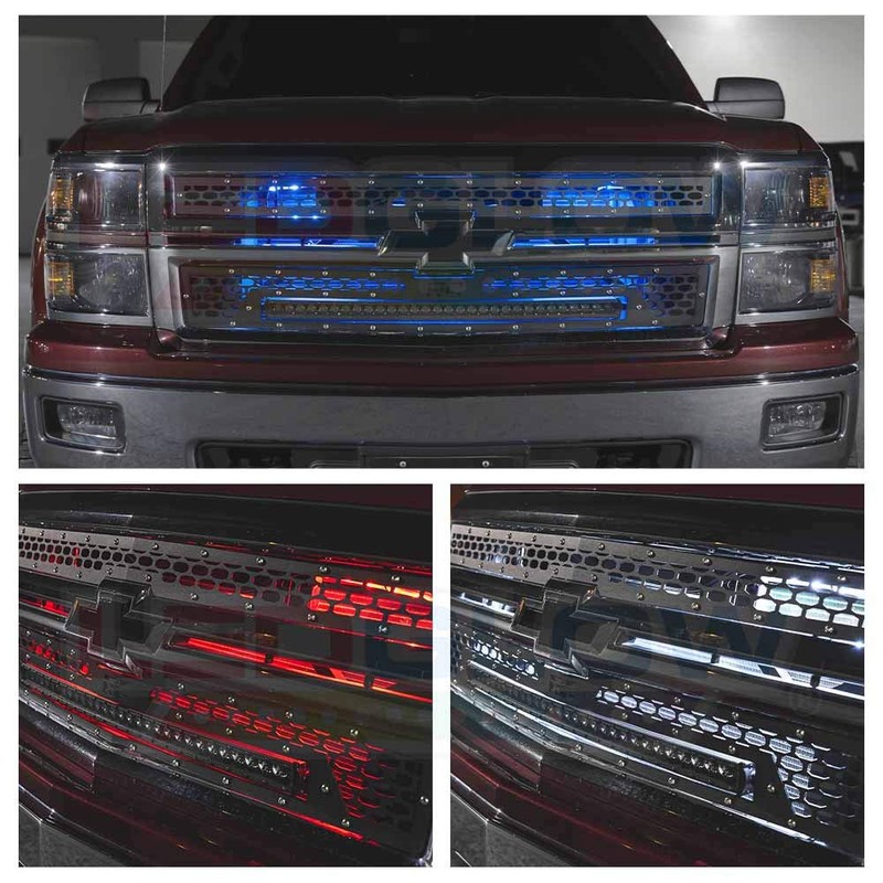 LEDGlow Million Color LED Grille Accent Neon Lighting Kit for