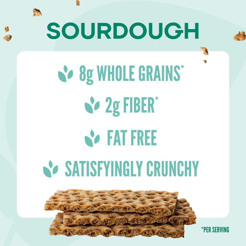 Wasa Sourdough Crispbread, 9.7 oz (Pack of 12), Crackers, Non-GMO