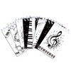 JOINFANXIN 8 Pcs Musical Note Mini Spiral Notebook, Black and