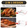 Adjustable Chicken Roasting Rack, Stainless Steel Foldable Roasting Rack, V-Shaped