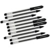 rorito 10 x 0.6mm Tip Fasty BLACK Fine Smooth Writing