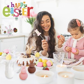 3D Bunny Candle Molds Silicone Easter Silicone Candle Molds Rabbit Molds for Candle Epoxy Resin Soap Wax Polymer Clay Craft Making Home Decor