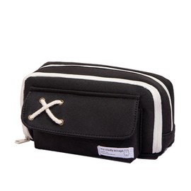 Pencil Case, Large Capacity, 3 Layers, Stylish, Pencil Case with Sticky Notes, Pen Pouch, Simple, Multifunctional, Boys, Girls, Children, Elementary School, High School, High School, College Students,