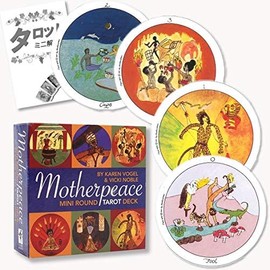 Mini Motherpiece Round Tarot Mini Motherpeace Round Tarot Deck with Japanese Instruction Manual FLATLAND Genuine Product 78 Tarot Cards Round Mini Size