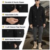 CHEXPEL Men's Thick Winter Jackets with Hood Fleece Lining Cotton