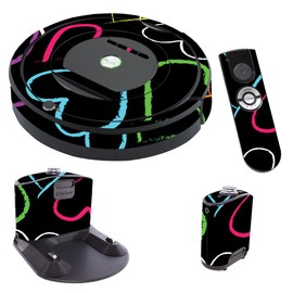 MightySkins Skin Compatible with iRobot Roomba 770 Robot Vacuum - Hearts | Protective, Durable, and Unique Vinyl Decal wrap Cover | Easy to Apply, Remove, and Change Styles | Made in The USA