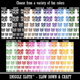 Panda Wearing a Flower Crown Temporary Tattoo Water Resistant Fake Body Art Set Collection - Black (One Sheet)