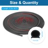 PATIKIL 40 ft D Shape Rubber Seal Strip, 3/8" Self-Adhesive