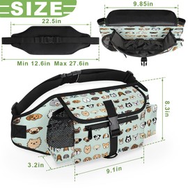 Treat Pouch for Dog Training - Waterproof Adjustable Waistband Pet Pouches, Waist Hanging Buckle Snack Bag Pocket for Dog Cat Feeding Walking Hiking Outdoor Travel Accessories and Essentials(Green)