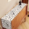 Nepnuser Linen Musical Notes Table Runner Music Event Birthday Party