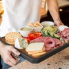 Wood Cutting Board with Handle, Double Sided Cutting Board for
