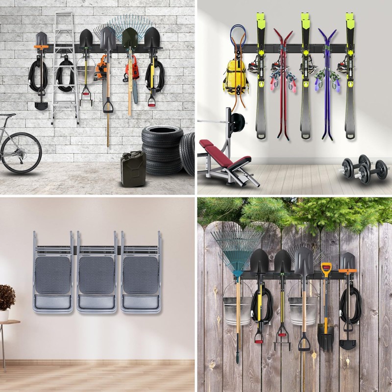 Garage Tool Organizer Wall Mount, 48 Inch Adjustable Garage Tool