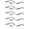 EYECEDAR 5 Pack Premium Blue Light Blocking Reading Glasses Men