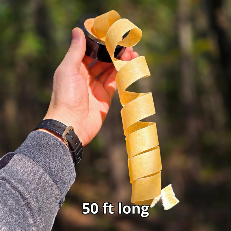 Procamptek Fire Strip Roll 55-feet Weatherproof Waxed Fire Starter Tinder