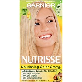 Garnier Nutrisse Nourishing Color Creme, 111 Extra-Light Ash Blonde (White Chocolate) (Packaging May Vary)