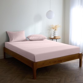 Mellanni Super King Fitted Sheet - All Around Elastic - 40 Cm Extra Deep - Soft Microfiber, Shrinkage & Fade Resistant - (180x200 cm, Blush Pink)