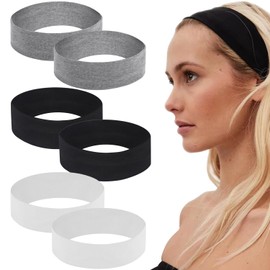 VOSHOME 6 Pcs Diadema para Mujeres, Diadema de Deportivo, Elástica de Pelo Cintas de Pelo Yoga Antideslizante para Correr, Fitness, Ciclismo (A)