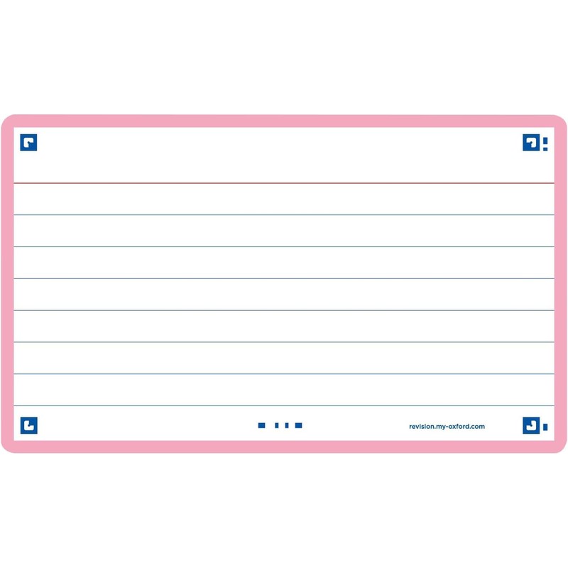 Oxford Flash 2.0 Index Cards A7, Flashcards, 75 x 125