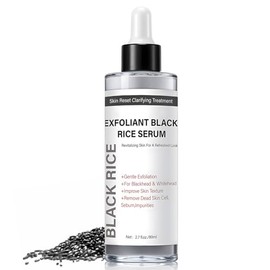 Black Rice Exfoliant，Soft Gentle Rice Peel Exfoliating Shot Ampoule for Face Body Deep Cleansing Shot Dead Skin Peeling Serum for Deep Hydration, 1Pack