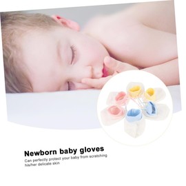 Healvian 3 Sets Gloves Scratch Ice Silk Mesh Protectors for Newborns Boy Girl Breathable and Comfortable Includes Glove Foot Strap Yellow