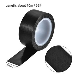 1Roll Black 1" x10m Black PTFE Teflon Tape Nonstick Tape 500℉ High-Temp Fiberglass Adhesive Tape High Temperature Tape Sealing Tape