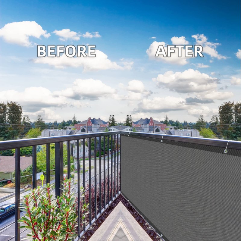 Sunnylaxx Balcony Privacy Screen, Balcony Cover, 90 x 300 cm,