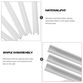 Angoily 6pcs Radiator Pipe Cover Water Guard Sleeves Plastic Cover for Pipes Water Pipe Cover Exhaust Pipe Wall Decorative Cover