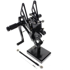 CNC R1 98-03 Motorcycle Adjustable Rearsets Foot Pegs Rear Set Footpeg Brake Shift Pedal Compatible with YZF R1 1998 1999 2000 2001 2002 2003 Black
