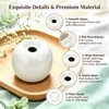 White Small Spherical Ceramic Bud Vase