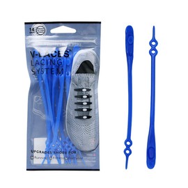 ZOOEASS No Tie Elastic Shoe Laces for Kids and Adults,Best for Sneaker(Blue)