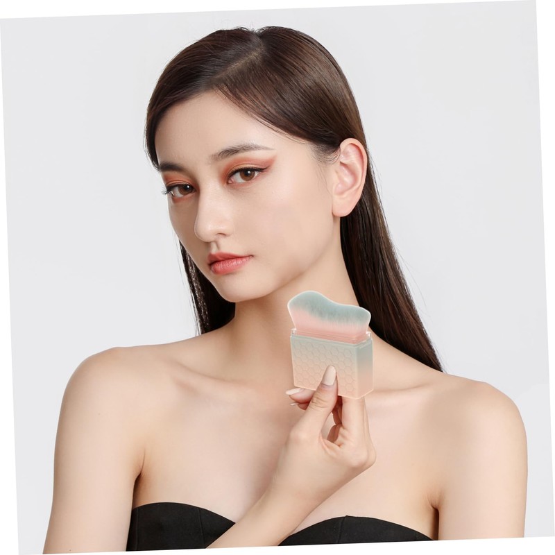 FRCOLOR Portable Waveshaped Self Tanning Brush with Soft Bristles for