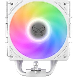 Scythe Mugen 6 CPU Air Cooler, Intel LGA1700, LGA1151, AMD AM5, AM4 Support,120mm, Single Tower, Aluminium Top Cover (Scythe Mugen 6 Dual White ARGB Fan)