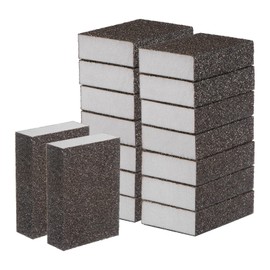 HARFINGTON 16pcs Coarse Sanding Sponge Blocks 80-100 Grit Foam Sanding Block for Polishing Kitchen Metal Wood Drywall, 100x70x25mm