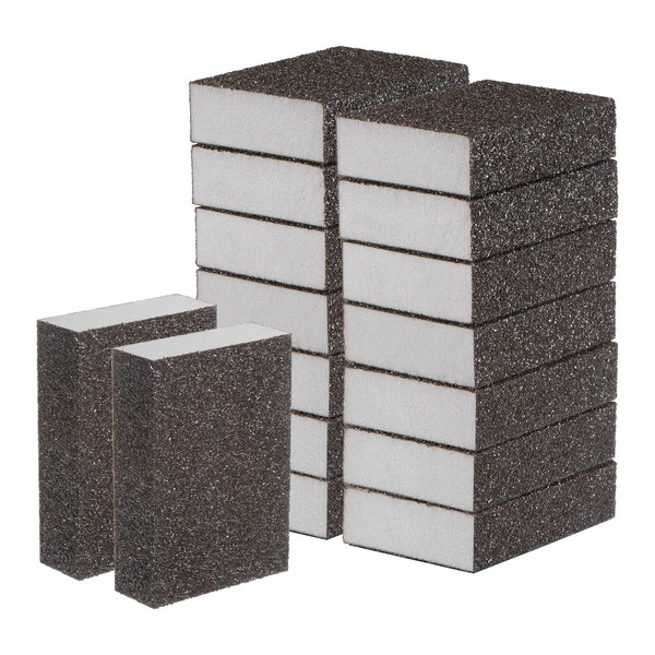 HARFINGTON 16pcs Coarse Sanding Sponge Blocks 80-100 Grit Foam Sanding