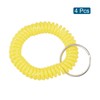 PATIKIL Spiral Keychain, 4 Pack Plastic Wrist Coil Keyring Wristband