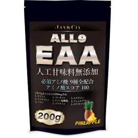 JAY&CO. アミノ酸スコア100 人工甘味料無添加 ALL9 EAA 必須アミノ酸 9種を全配合 (オレンジ, 200g)