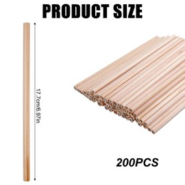 Pack of 200 HB Pencils, 17.7 cm x 0.7 cm Wooden Pencils, Pencils with HB Lead, Natural Wood Pencils, Wooden Pencil, Pencils Set for Students, Teachers, School Supplies, Office, Sketching
