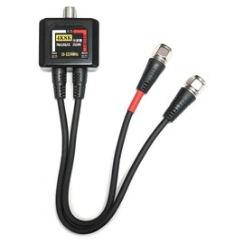 SSA x TIMELY TV-SEPARATOR-8K Terrestrial Digital (UHF) & CS/BS Antenna, 4K 8K Compatible, Total Length: Approx. 11.0 inches (28 cm), Equipped with 2 Output Cables