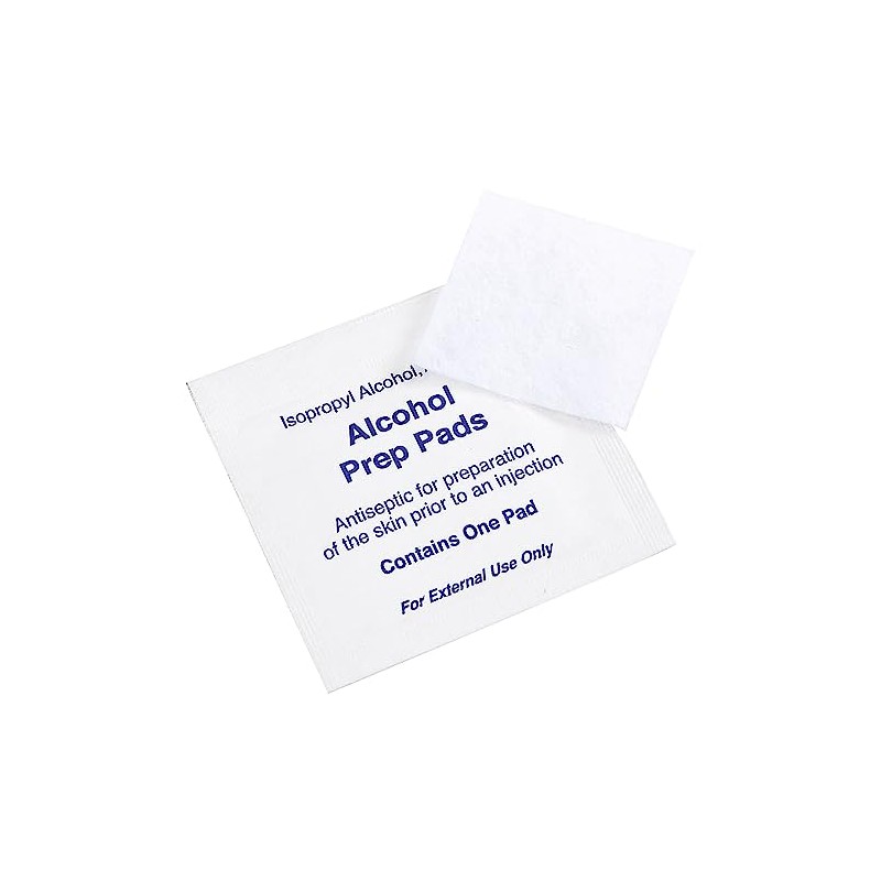 Alcohol Prep Pads 70%, Large 100 Count