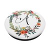 Letter A Floral Wreath Monogram Favor Gift Stocking Stuffer