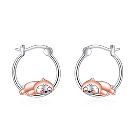 Animal Hoop Earrings 925 Sterling Silver, Cute Animal Earrings, Jewellery Gifts for Women, Girls, Sterling Silver