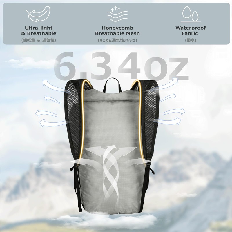 Azarxis 15L Hiking Foldable Backpack Ultra Light Daypack Hiking Backpack