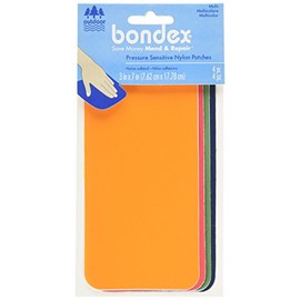 Bondex Nylon Repair Fabric 3"X7" 4/Pkg, Orange, Red, Green & Royal