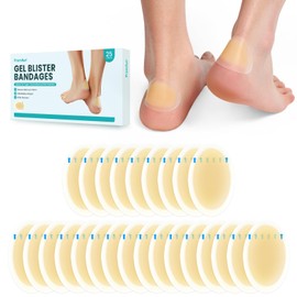 Blister Bandages for Feet Hydrocolloid Bandages - Promifun 25ct Water Resistant Gel Blister Cushions Pads for Prevention & Recovery, Heel Pack