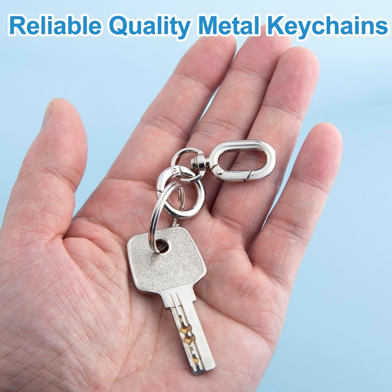 OIIKI 2 Sets Double Opening Swivel Clasp Clips, Metal Swivel