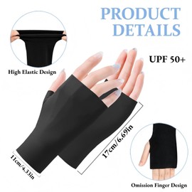4Pairs Women's Sunblock Fingerless Gloves, Soft Summer Sunscreen Gloves UV Protection Wrist Length Sun Block Driving Non-Slip Glove for Elderly People Arthritis Burned Patients Outdoor Activities