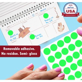 Stickers Red 15mm Round Stickers - 1.5cm Glue Dots Pack of 1540 by Royal Green