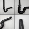Universal Plastic P-Trap Pipe Kit for Bathroom or Kitchen Sink,