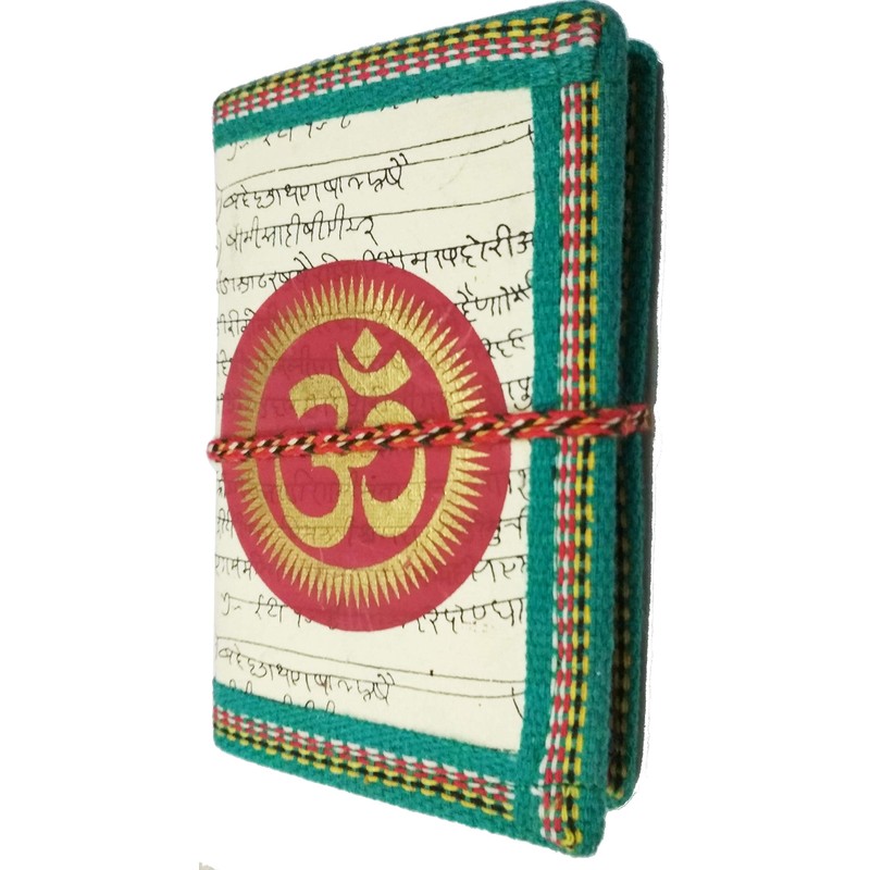 Purpledip Handmade Paper Journal 'Om, The Sound Of Vedas': Vintage